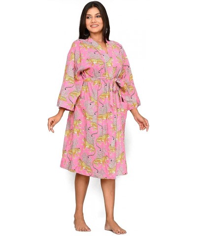 100% Cotton Long Kimono Swimsuit Cover Up Printed Cardigan Beach Coverups for Women- Parent Ft1 $13.99 Swimsuits