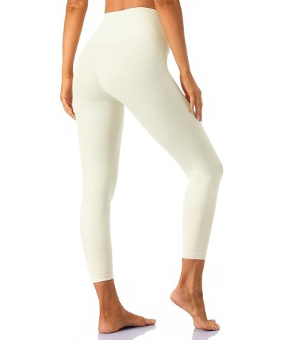 Women's Studio Essential Yoga Leggings 19"/ 23"/ 25"/ 28" - Soft Stretch Workout Active Tights Pants 23 inches Cream $13.34 L...