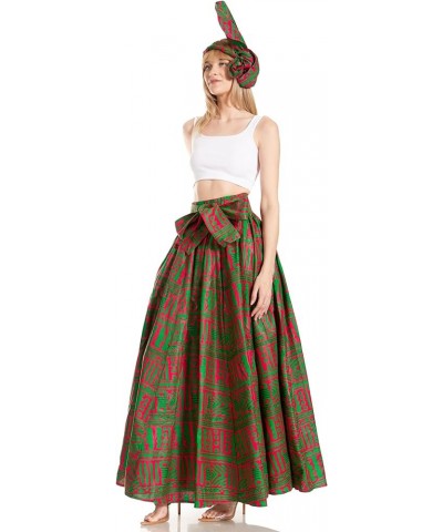 Asma Second Convertible Traditional Wax Print Adjustable Strap Maxi Skirt 250 $30.00 Skirts