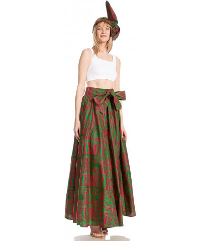 Asma Second Convertible Traditional Wax Print Adjustable Strap Maxi Skirt 250 $30.00 Skirts