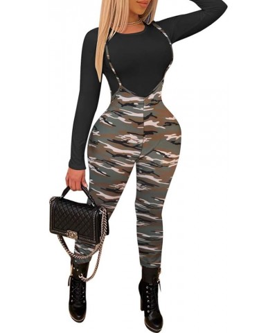 Womens Sexy Off Shoulder Tie Crop Top Plaid Print Bell Pants Suspenders Set 2 Piece Outfits Jumpsuits Overalls 2 Camo $26.99 ...